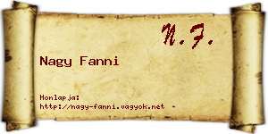 Nagy Fanni névjegykártya