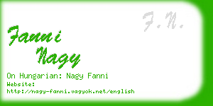 fanni nagy business card